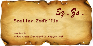 Szeiler Zsófia névjegykártya