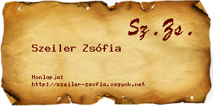 Szeiler Zsófia névjegykártya