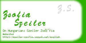 zsofia szeiler business card